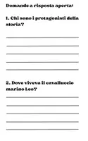 anteprima - Materiale di supporto/inclusione - Il Cavalluccio Marino e il Pesciolino Mimì - COMPRENSIONE + DOMANDE - Pagina 2