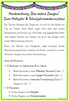 Vorschau - Fördermaterial/Inklusion - Das wahre Zeugnis - Zeugniszusatz Klasse 1, 2, 3, 4 - Seite 1