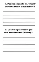 anteprima - Materiale di supporto/inclusione - IL PIRATA JEREMY, COMPRENSIONE + DOMANDE (CLASSI 1-2 PRIMARIA) E PER BES - Pagina 3