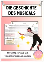 Vorschau - Arbeitsblätter - Musicals: Die Geschichte des Musicals - Deckblatt