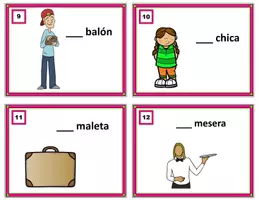 Vorschau - Bildkarten - Spanische Aufgabenkarten: El género: El / La / Los /Las - Seite 2