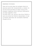 Vorschau - Arbeitsblätter - Grundwortschatz Trainingsheft für die 1. Klasse I Lesen, schreiben, diktieren - Seite 1