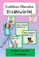 Vorschau - Aufgabenkarten - Erzählwürfel Wochenende (Schulstart) - Deckblatt