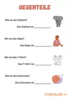 Vorschau - Arbeitsblätter - Gegenteile - Bildkarten & Lückentexte - Seite 2