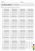 Vorschau - Arbeitsblätter - Schriftliche Addition mit Übertrag - Arbeitsblätter - Seite 3