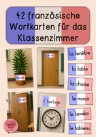 Vorschau - Bildkarten - Französische Wortkarten zum Aufhängen im Klassenzimmer - Deckblatt