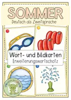 Vorschau - Fördermaterial/Inklusion - SOMMER (Erweiterungswortschatz) Wort- und Bildkarten - Deckblatt