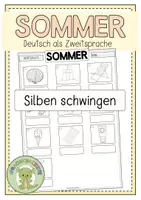 Vorschau - Arbeitsblätter - SOMMER Silben schwingen - Deckblatt