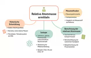 Vorschau - Arbeitsblätter - Arbeitsblatt "Die Ermittlung der relativen Atommasse" + interaktive Lösung & MP3 + Mindmap + Infografik - Seite 2