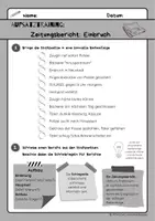 Vorschau - Arbeitsblätter - Materialpaket: Zeitungsbericht erstellen - Seite 1