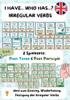 Vorschau - Arbeitsblätter - I have...Who has...? - Spiel zu IRREGULAR VERBS - ideal für den Englischunterricht als Einstieg, Wiederholung, Festigung, Vertretungsstunden! - Deckblatt