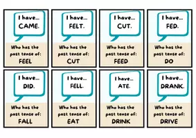 Vorschau - Arbeitsblätter - I have...Who has...? - Spiel zu IRREGULAR VERBS - ideal für den Englischunterricht als Einstieg, Wiederholung, Festigung, Vertretungsstunden! - Seite 3
