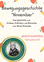Vorschau - Text - Bewegungsgeschichte November - zum Vorlesen, Auflockern und Mitmachen - Deckblatt