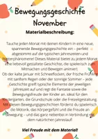 Vorschau - Text - Bewegungsgeschichte November - zum Vorlesen, Auflockern und Mitmachen - Seite 1
