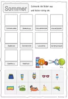 Vorschau - Arbeitsblätter - Lesen / Wortschatz / Sommer - Deckblatt