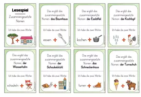 Vorschau - Spiele - Lesespiel - zusammengesetzte Nomen - Seite 1