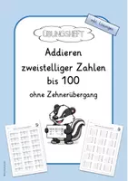 Vorschau - Arbeitsblätter - Addieren zweistelliger Zahlen bis 100 - ohne Zehnerübergang - Deckblatt
