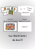 Vorschau - Bildkarten - Materialpaket - Vokabel Karteikarten dis donc! 5 und 6 - Deckblatt