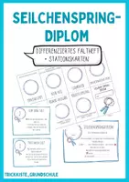 Vorschau - Stundenentwürfe - Seilchen-Spring-Diplom mit Faltheft und Stationen - Deckblatt