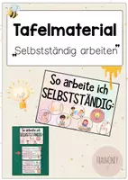 Vorschau - Poster - Tafelmaterial Selbstständig arbeiten - Deckblatt