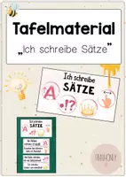 Vorschau - Poster - Tafelmaterial Sätze schreiben - Deckblatt