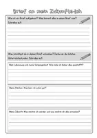 Vorschau - Arbeitsblätter - Brief an mein Zukunfts-Ich: Aufgaben zur Vorbereitung, Brief und Umschlag - Seite 1