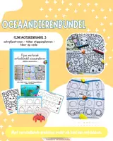 Voorbeeld - Oceaandieren bundel 3: kleuren op code, tekenstappenplannen, schrijfpatronen - Pagina 1