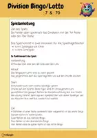 Vorschau - Spiele - Division Bingo/Lotto :7 , :70 - Seite 1