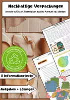 Vorschau - Arbeitsblätter - Nachhaltige Verpackungen: Umweltbildung, Recycling, Greenwashing - Deckblatt