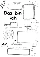 Vorschau - Arbeitsblätter - Das bin ich, Steckbrief für die neuen Schulanfänger - Seite 1