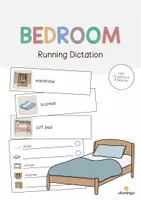 Vista previa - Juegos / Gamificación - Bedroom / Dormitorio: Running Dictation (Dictado en movimiento para la clase de inglés) - Portada