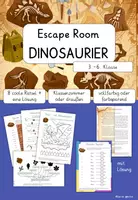 Vorschau - Spiele - Escape Room: Dinosaurier (Schatzsuche) 3.-6. Klasse - Deckblatt