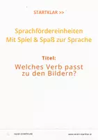 Vorschau - Arbeitsblätter - Welches Verb passt zu den Bildern? Verben + Akkusativ - Deckblatt