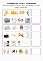 Vorschau - Arbeitsblätter - Welches Verb passt zu den Bildern? Verben + Akkusativ - Seite 2