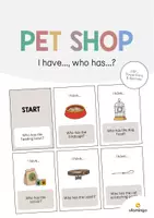 Vista previa - Juegos / Gamificación - Pet Shop / Tienda de animales: I have..., who has...? (Juego para la clase de inglés) - Portada