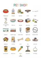 Vista previa - Tarjetas / Manipulativos - Pet Shop / Tienda de animales: Vocabulary Poster (Póster para la clase de inglés) - página 3