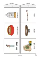 Vista previa - Manualidades / Dibujos para colorear - Pet Shop / Tienda de animales: Accordion Fold (Juego para la clase de inglés) - página 3