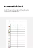 Vista previa - Hojas de trabajo - Pet Shop / Tienda de animales: Vocabulary Worksheet 3 (Hoja de trabajo de inglés) - página 1