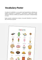 Vista previa - Tarjetas / Manipulativos - Sweets / Dulces: Vocabulary Poster (Póster para la clase de inglés) - página 1