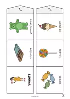 Vista previa - Manualidades / Dibujos para colorear - Sweets / Dulces: Accordion Fold (Juego para la clase de inglés) - página 3