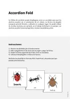 Vista previa - Juegos / Gamificación - Insects / Insectos: Accordion Fold (Juego para la clase de inglés) - página 1
