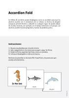 Vista previa - Manualidades / Dibujos para colorear - In the Sea / En el mar: Accordion Fold (Juego para la clase de inglés) - página 1