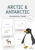 Vista previa - Manualidades / Dibujos para colorear - Arctic & Antarctic / Ártico y Antártida: Vocabulary Cards (Tarjetas de palabras) - Portada
