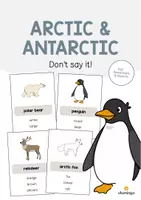 Vista previa - Juegos / Gamificación - Arctic & Antarctic / Ártico y Antártida: Don’t say it! (Juego para la clase de inglés) - Portada
