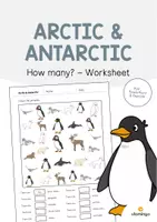 Vista previa - Hojas de trabajo - Arctic & Antarctic / Ártico y Antártida: How many? – Worksheet (Hoja de trabajo de inglés) - Portada