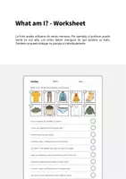Vista previa - Hojas de trabajo - Clothes / Ropa: What am I? - Worksheet (Hoja de trabajo de inglés) - página 1
