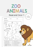 Vista previa - Hojas de trabajo - Zoo Animals / Animales del zoo: Read and Color 1 (Hoja de trabajo de inglés) - Portada