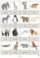 Vista previa - Juegos / Gamificación - Zoo Animals / Animales del zoo: Drawing Game (Juego para la clase de inglés) - página 2