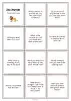Vista previa - Tarjetas / Manipulativos - Zoo Animals / Animales del zoo: Smalltalk Cards (Tarjetas de conversación) - página 2