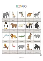 Vista previa - Juegos / Gamificación - Zoo Animals / Animales del zoo: Bingo (Juego para la clase de inglés) - página 2